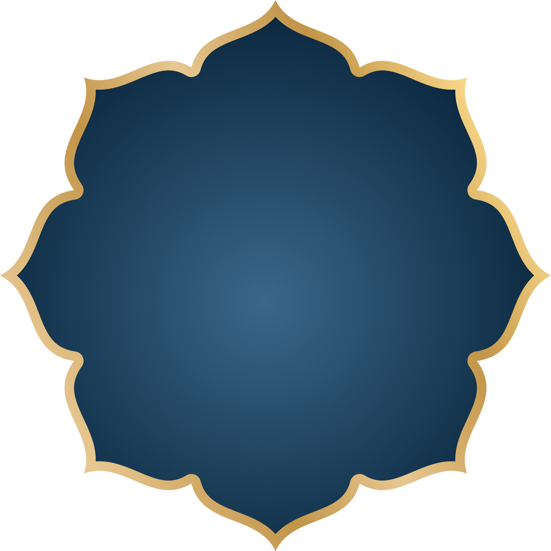 Blue gold islamic shape ramadan